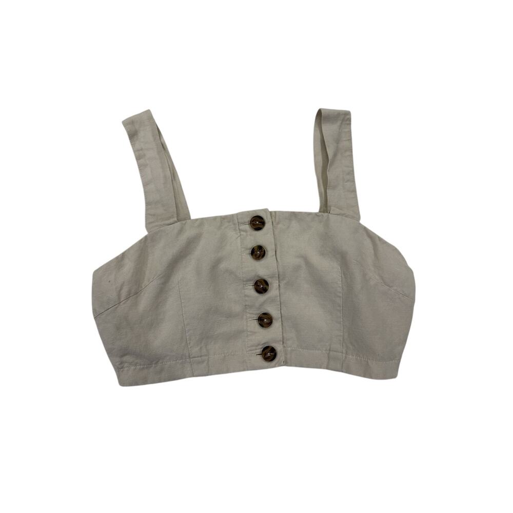 Forever 21 Crop Top Tan Color Size S